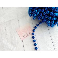 Бусины  на нитке, 8 мм, цвет синий